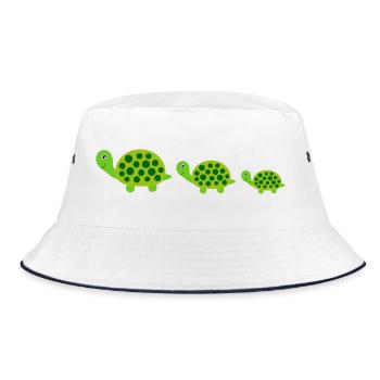 Turtle Turtles - Bucket Hat - white/navy - Front