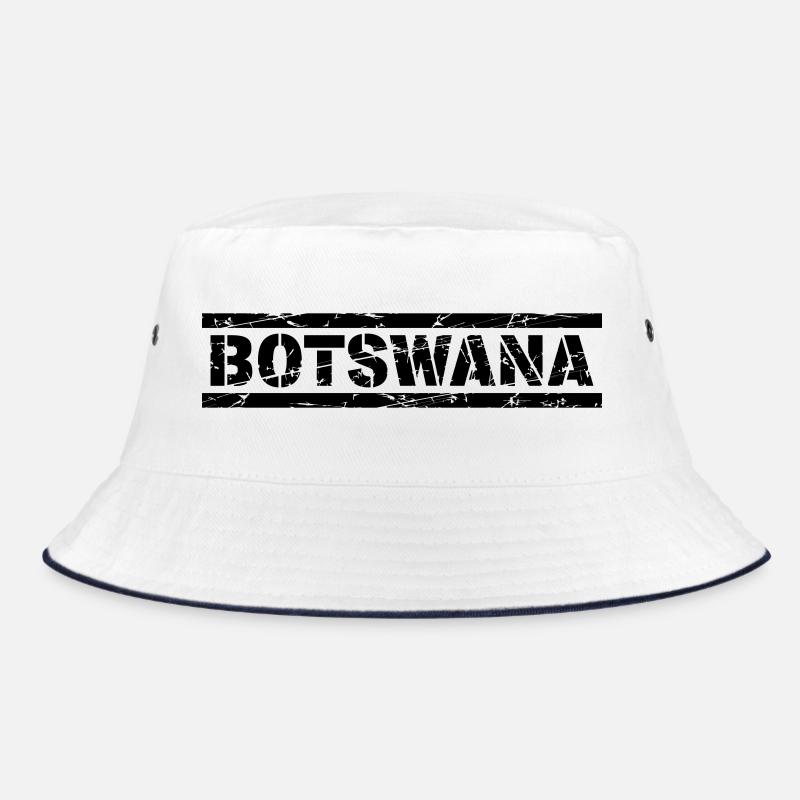 Botswana - Bucket Hat - Weiß/Navy