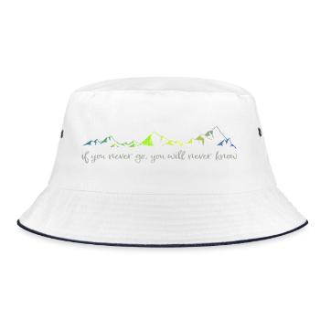 never go, never know - Bucket Hat - white/navy - Front