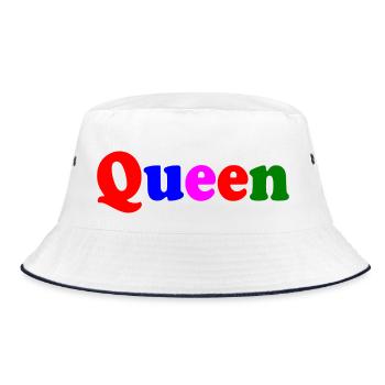 QUEEN - Bucket Hat - white/navy - Front
