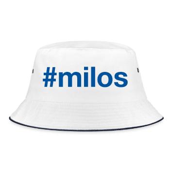 MILOS Grèce Griechenland Hashtag - Bob - blanc/marine - Devant