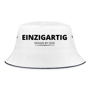 Einzigartig - Bucket Hat - Weiß/Navy - Vorne