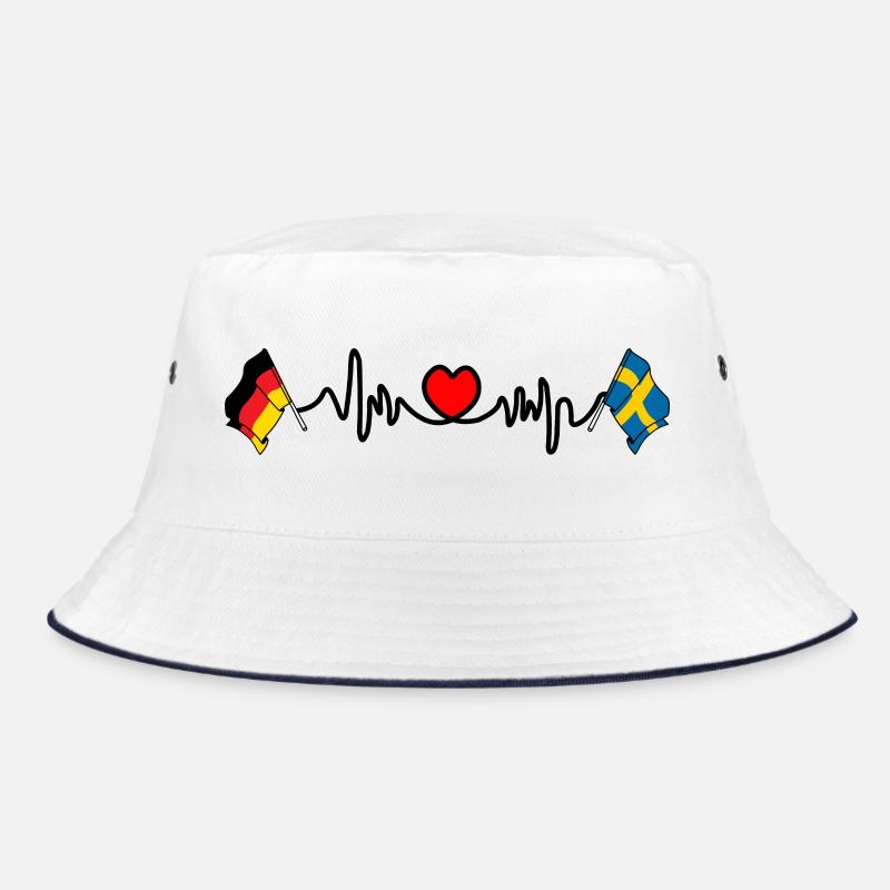 Cardio coeur avec drapeau Allemagne et drapeau Suède Bob