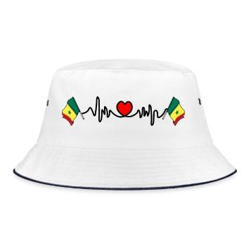 Cardio de fréquence cardiaque pour le sénégal - Bob - blanc/marine - Devant