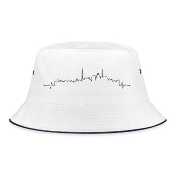 Heartbeat Shanghai - Bucket Hat - white/navy - Front