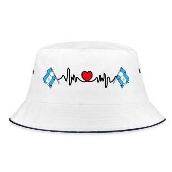 Cardio coeur avec drapeau Argentine - Bob - blanc/marine - Devant