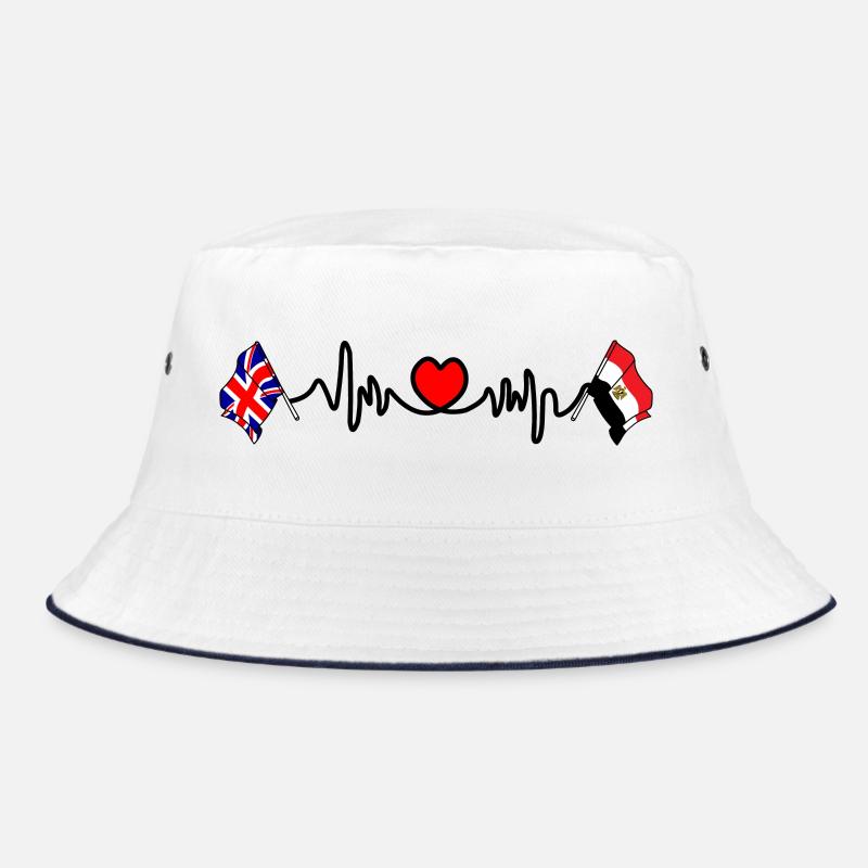Cardio coeur avec drapeau de l’Angleterre et drapeau de l’Égypte Bob