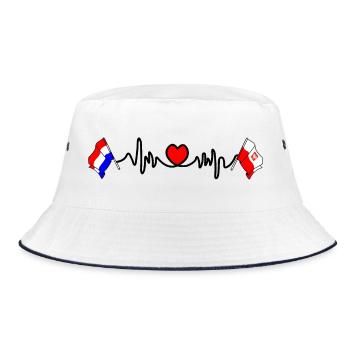 Cardio coeur avec drapeau des Pays-Bas, drapeau de la Pologne - Bob - blanc/marine - Devant
