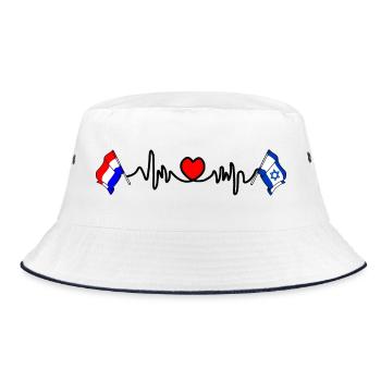 Cardio coeur avec drapeau Pays-Bas, drapeau Israël - Bob - blanc/marine - Devant