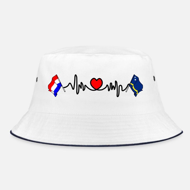 Cardio coeur avec drapeau des Pays-Bas, drapeau de Curaçao Bob
