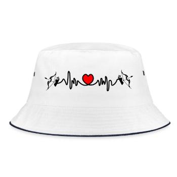 Heart rate cardio Sagittarius Sagittarius - Bucket Hat - white/navy - Front