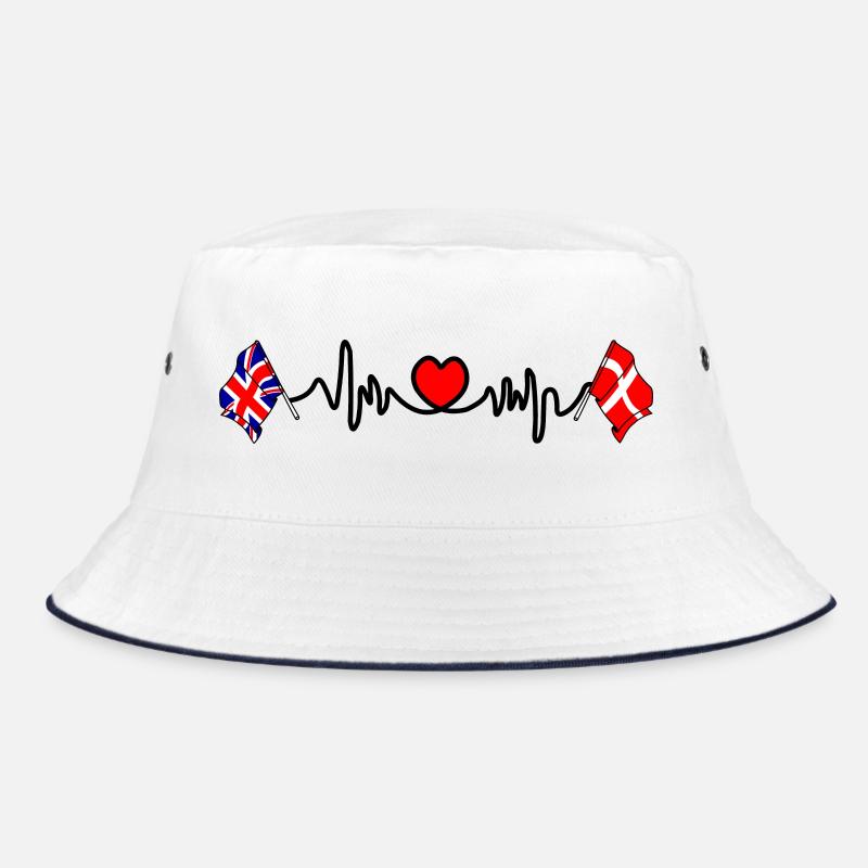Cardio heart Drapeau Angleterre, drapeau Danemark Bob