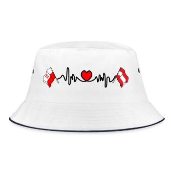 Cardio heart Drapeau Pologne, drapeau Autriche - Bob - blanc/marine - Devant