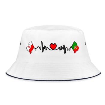 Cardio heart Drapeau Pologne, drapeau Portugal - Bob - blanc/marine - Devant