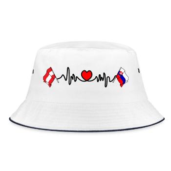 Cardio heart Drapeau Autriche, drapeau Slovaquie - Bob - blanc/marine - Devant