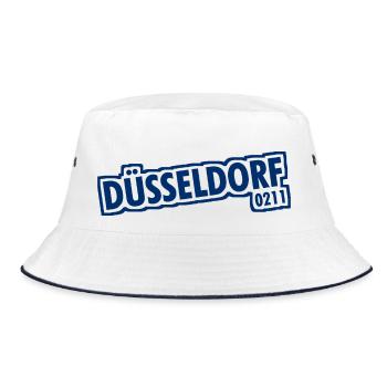 Dusseldorf - 0211 - Dialling Code - NRW - Ruhrpott - Bucket Hat - white/navy - Front