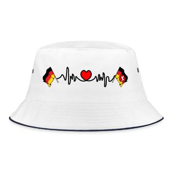Cardio heart Drapeau Allemagne, drapeau Basse-Saxe - Bob - blanc/marine - Devant