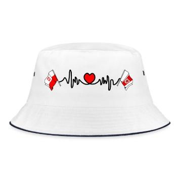 Cardio cardio drapeau Pologne, Poméranie occidentale - Bob - blanc/marine - Devant