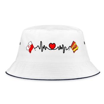 Cardio heart Drapeau Pologne, drapeau Lodz - Bob - blanc/marine - Devant