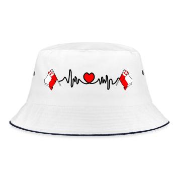 Herzfrequenz-Cardio für die Provinz Utrecht - Bucket Hat - Weiß/Navy - Vorne