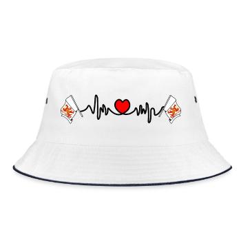 Heart rate cardio for Limburg Belgium - Bucket Hat - white/navy - Front
