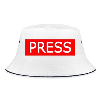 Press - Bucket Hat - white/navy - Front