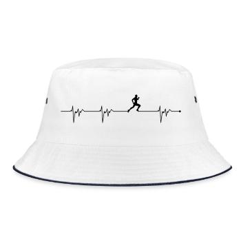 Please upload the design image - Bucket Hat - white/navy - Front