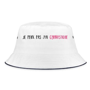 Ich kann keine Rhythmische Sportgymnastik haben - Bucket Hat - Weiß/Navy - Vorne
