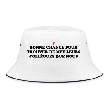 Man Humor Co-worker Departure Gift - Bucket Hat - white/navy - Front