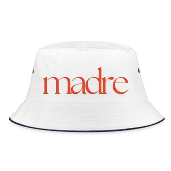 Mother-to-be and Mother's Day gift - Bucket Hat - white/navy - Front
