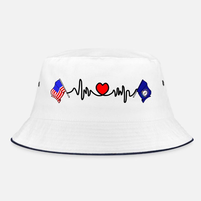Cardio heart avec drapeau des États-Unis et drapeau du Kentucky Bob