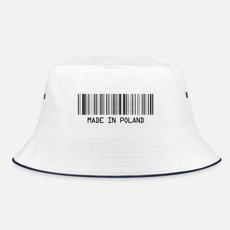 Made in Poland - Polska - Polen - Barcode - Strich Bucket Hat