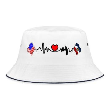 Cardio cardiaque avec drapeau des États-Unis et drapeau de l’Utah - Bob - blanc/marine - Devant