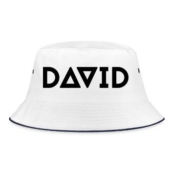 Prénom David - Bob - blanc/marine - Devant