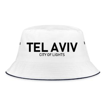 Tel Aviv - Ville Lumière - Israël - Bob - blanc/marine - Devant