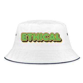 Ethical Glow Typo - Bucket Hat - white/navy - Front