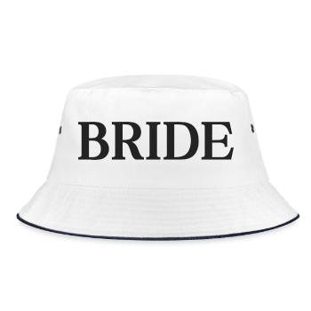 Braut - Bucket Hat - Weiß/Navy - Vorne