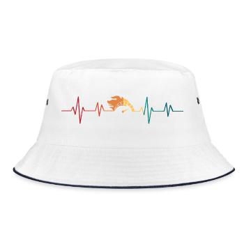 Heartbeat speedometer - Bucket Hat - white/navy - Front