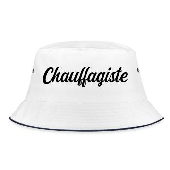 Chauffagiste Plombier Installation Chauffage Gaz - Bob - blanc/marine - Devant