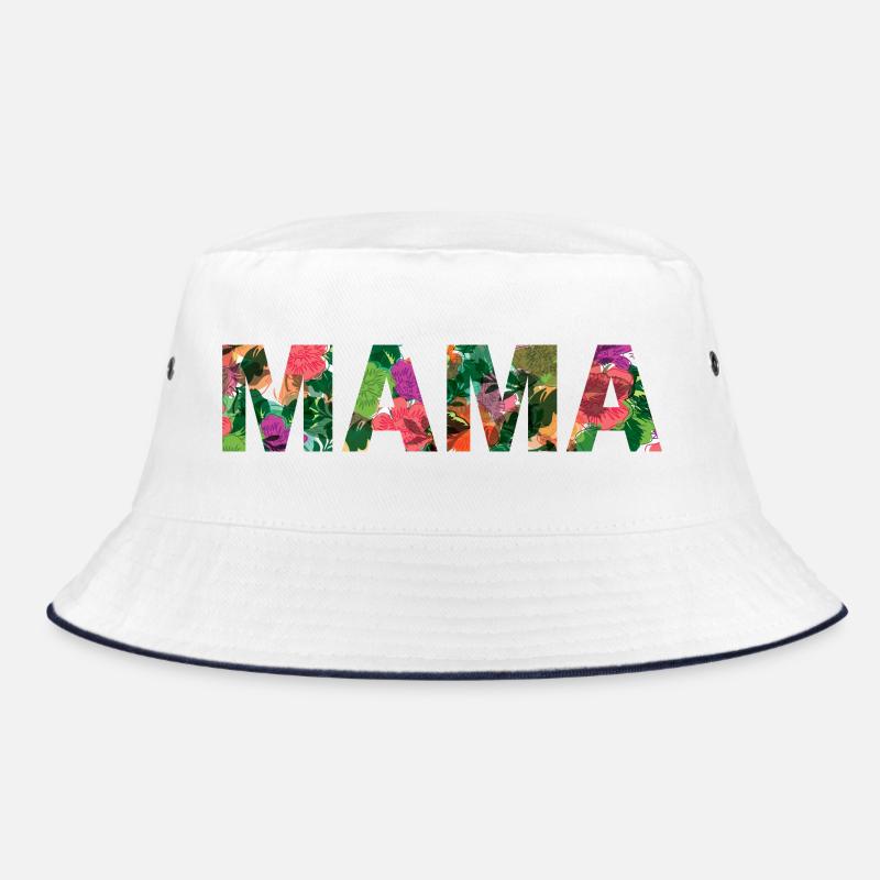 MAMA Tropenblüten Muster - Muttertag, Geburt Bucket Hat