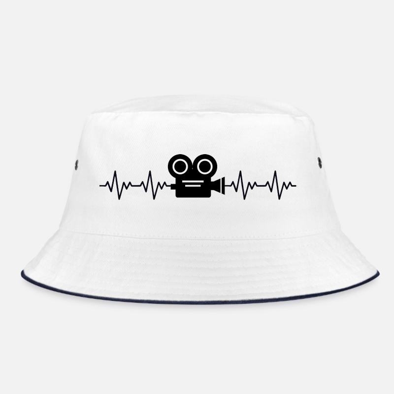 Video Video Camera Videographer ECG Heartbeat Bucket Hat