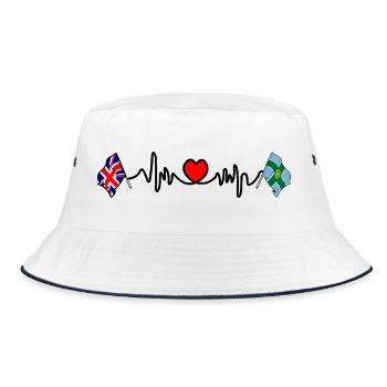 Derbyshire & UK Heartbeat - Bob - blanc/marine - Devant