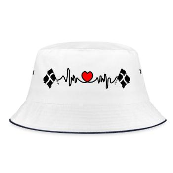 Cornwall Heart Rate - Bucket Hat - white/navy - Front
