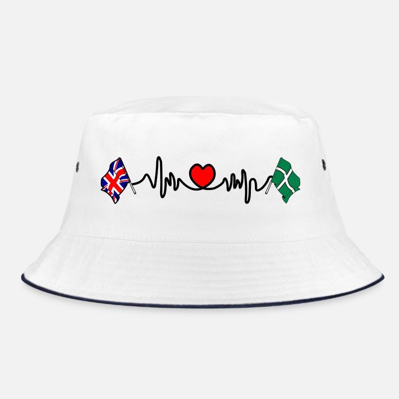 Devon & Großbritannien Herzschlag Bucket Hat