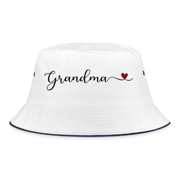 granny - Bucket Hat - white/navy - Front