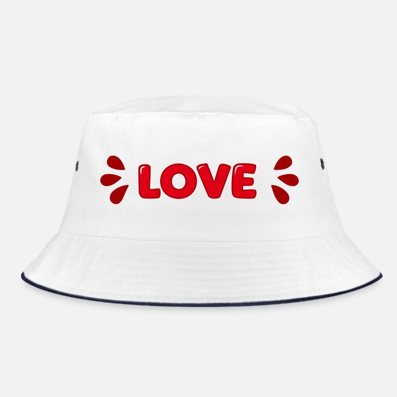 Love Red Bubbles Bucket Hat