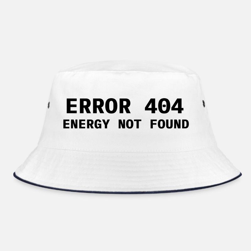 Error 404 - Energy not found - Bucket Hat - white/navy