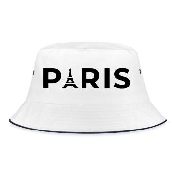 Paris Eiffel Tower Noir Souvenir France - Bob - blanc/marine - Devant