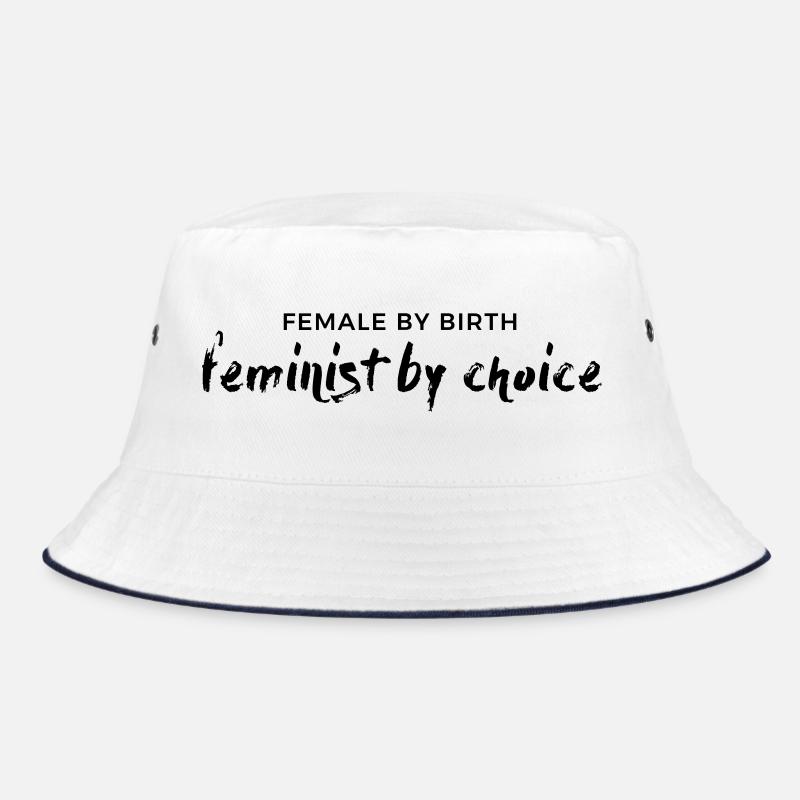 Femme de naissance – Féministe par choix - Bob - blanc/marine