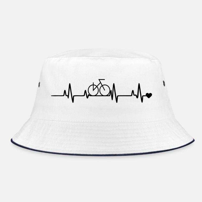  Fahrrad Radfahrer  - Bucket Hat - Weiß/Navy
